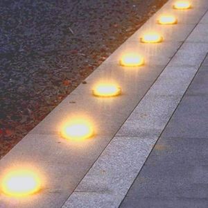 Solar disk outdoor lights